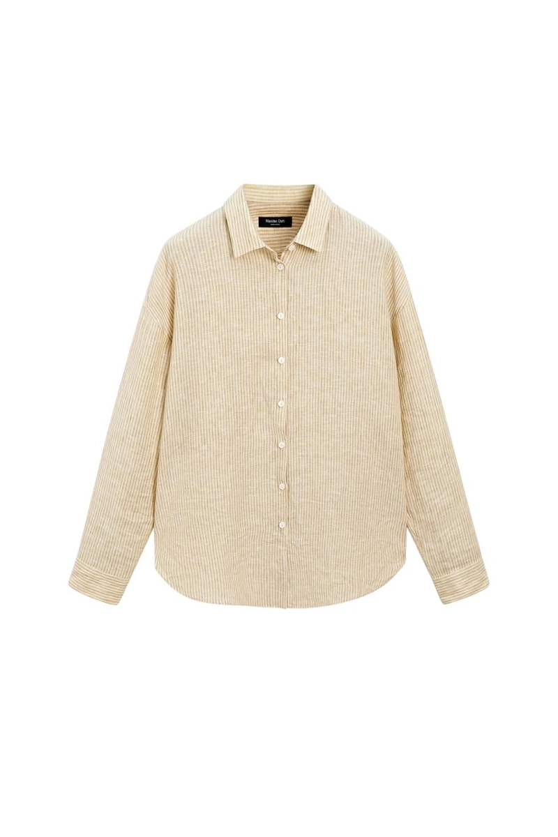 Рубашка в полоску из 100% льна