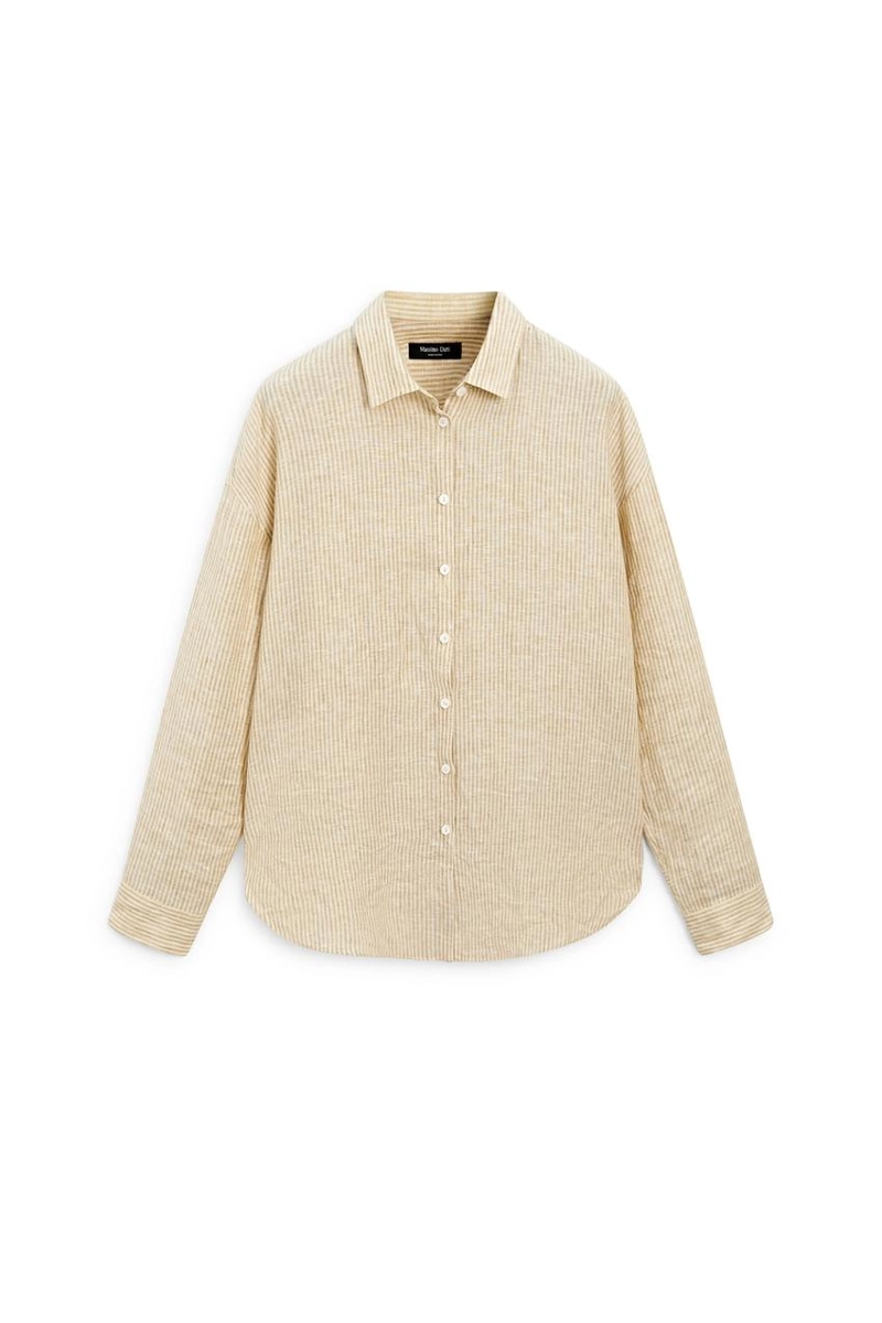 Рубашка в полоску из 100% льна