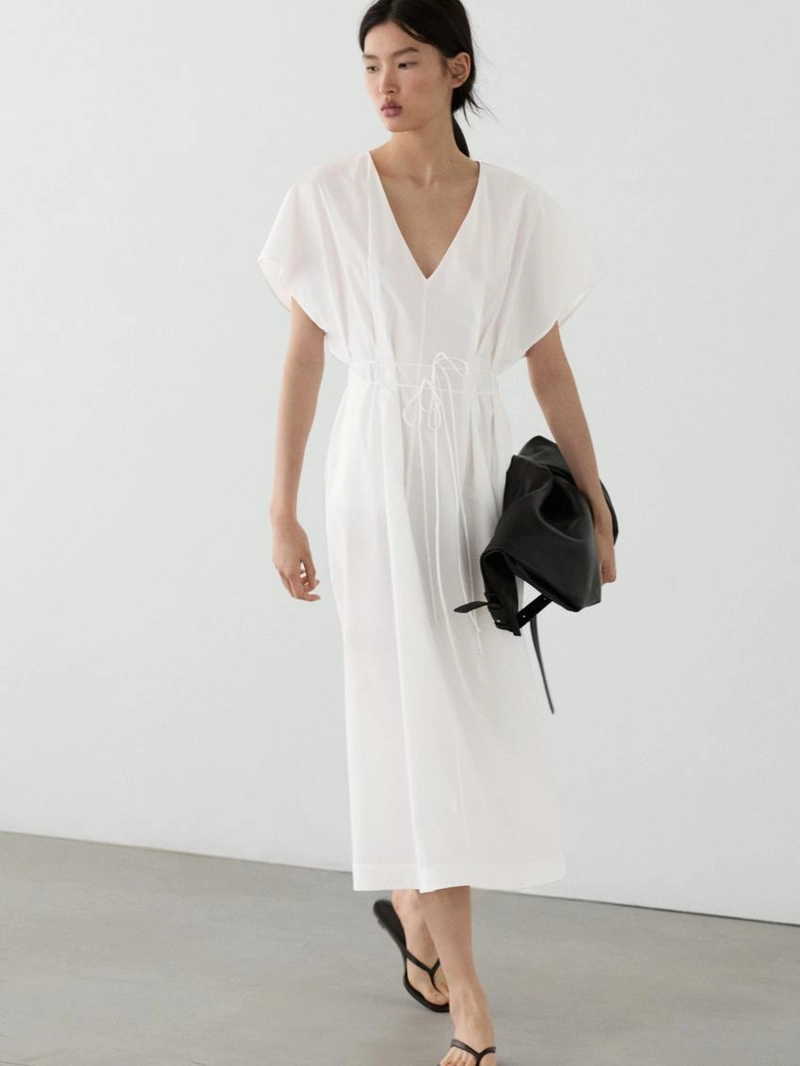 Сарафан из поплина с оборками