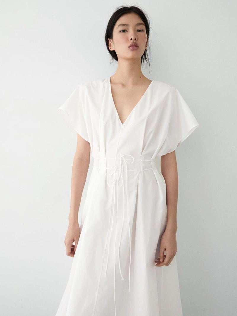 Сарафан из поплина с оборками