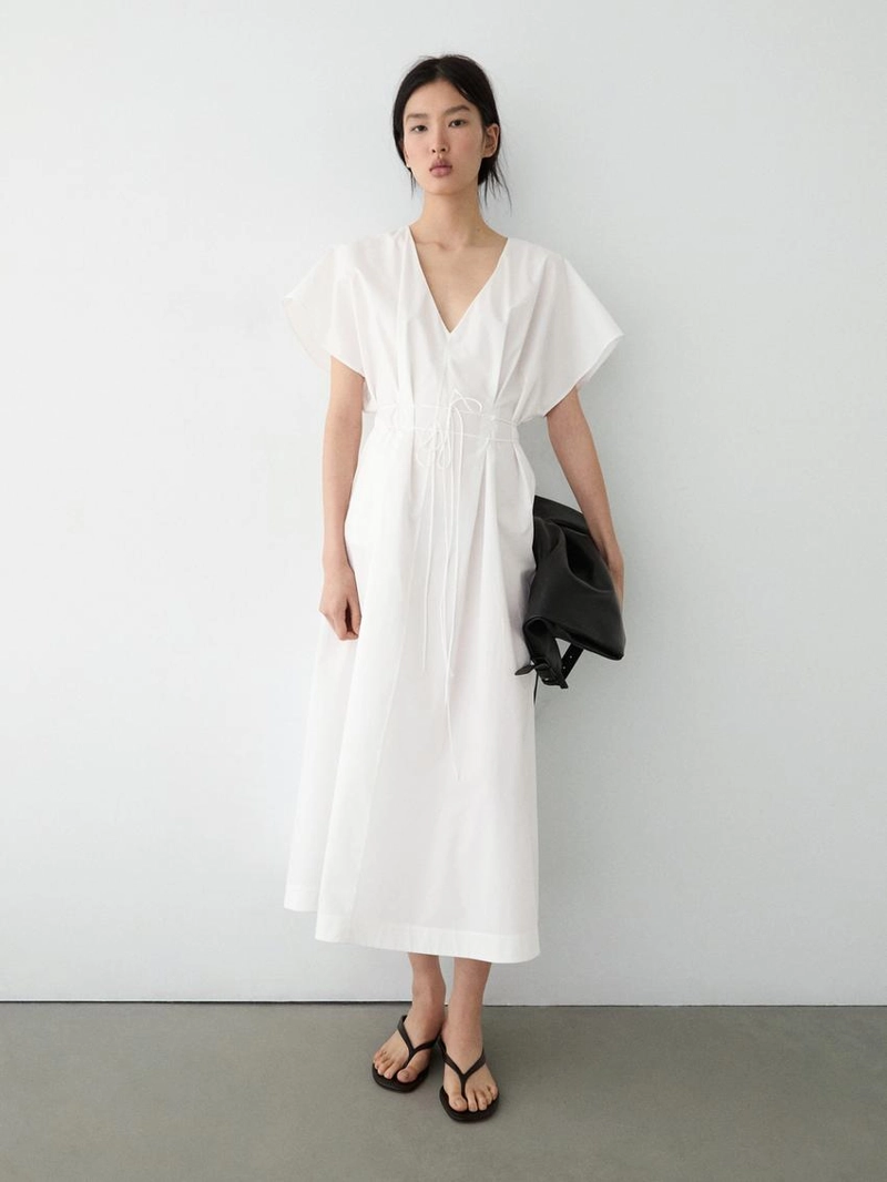 Сарафан из поплина с оборками