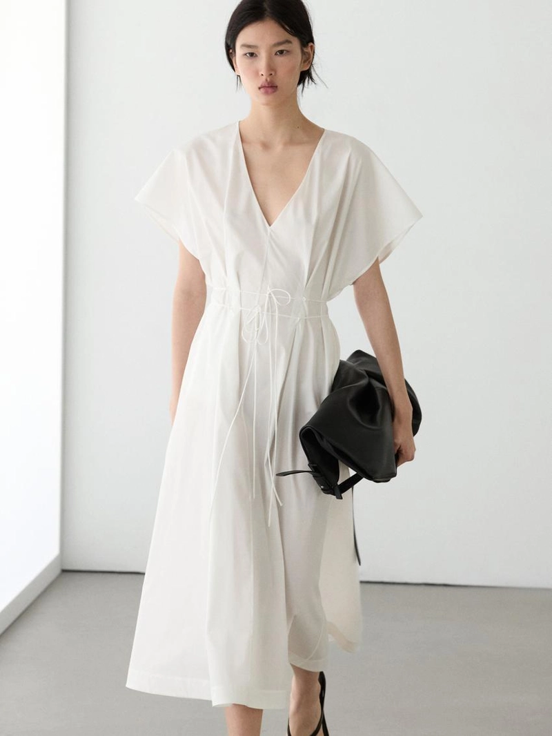 Сарафан из поплина с оборками