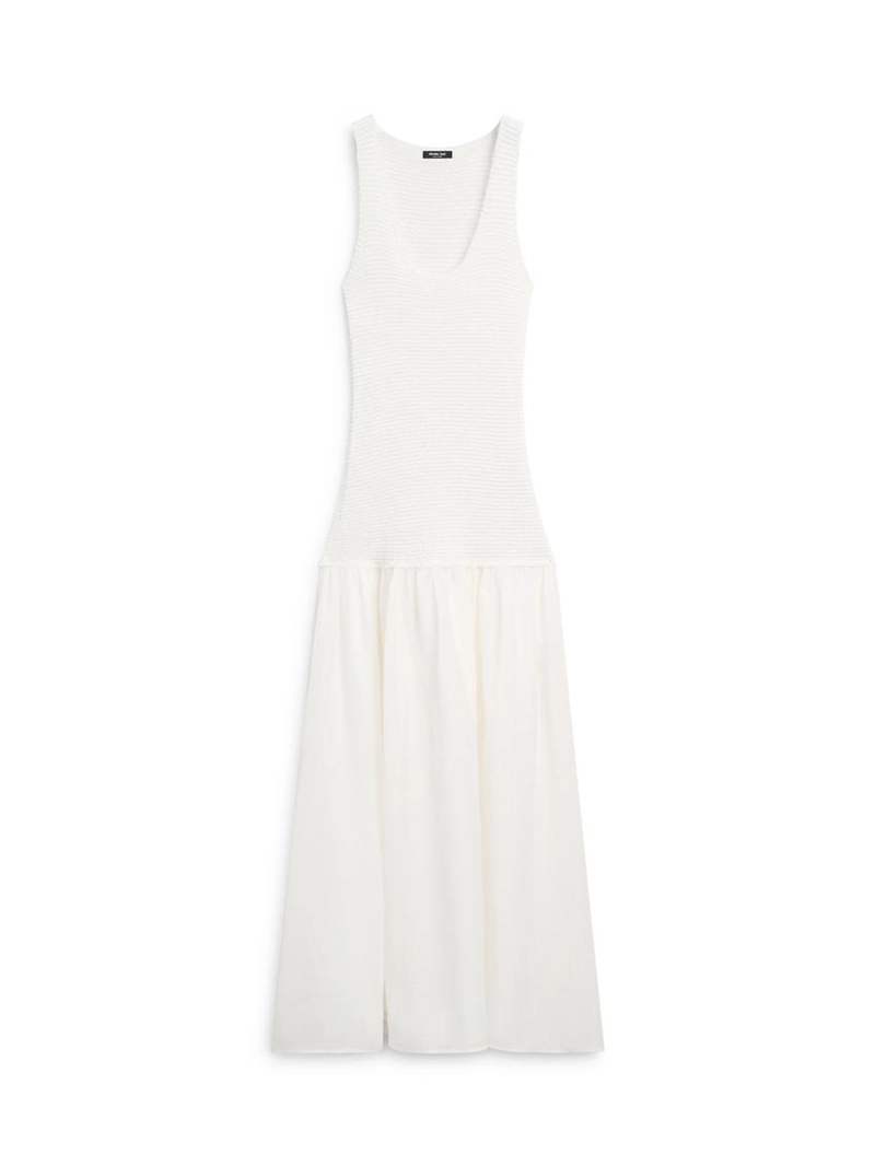 Длинное платье из микса льна