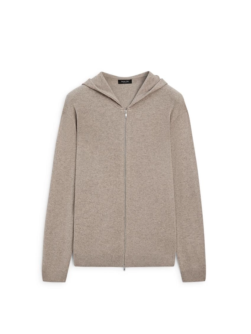 Кардиган из смесовой шерсти с капюшоном