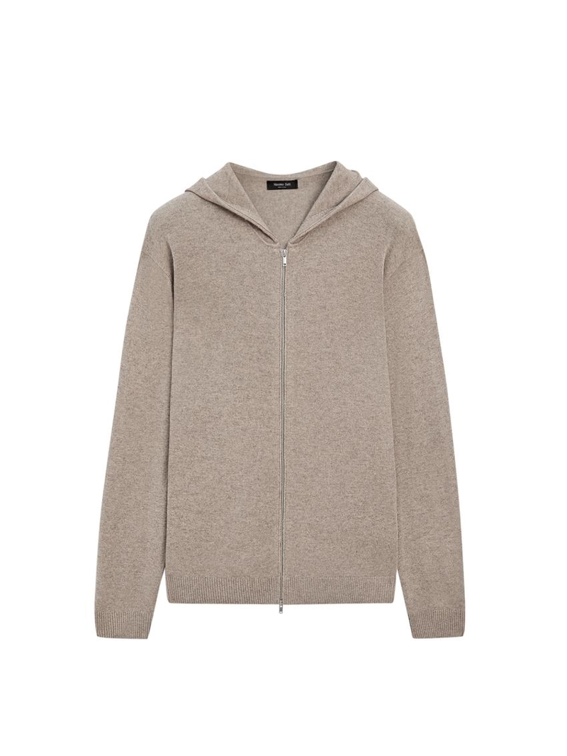 Кардиган из смесовой шерсти с капюшоном