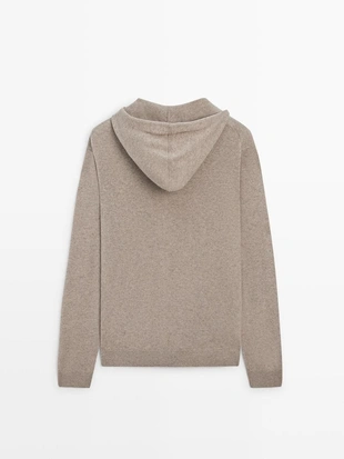 Кардиган из смесовой шерсти с капюшоном- Заказать в России