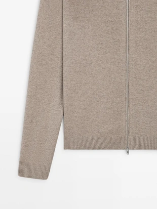 Кардиган из смесовой шерсти с капюшоном- Заказать в России