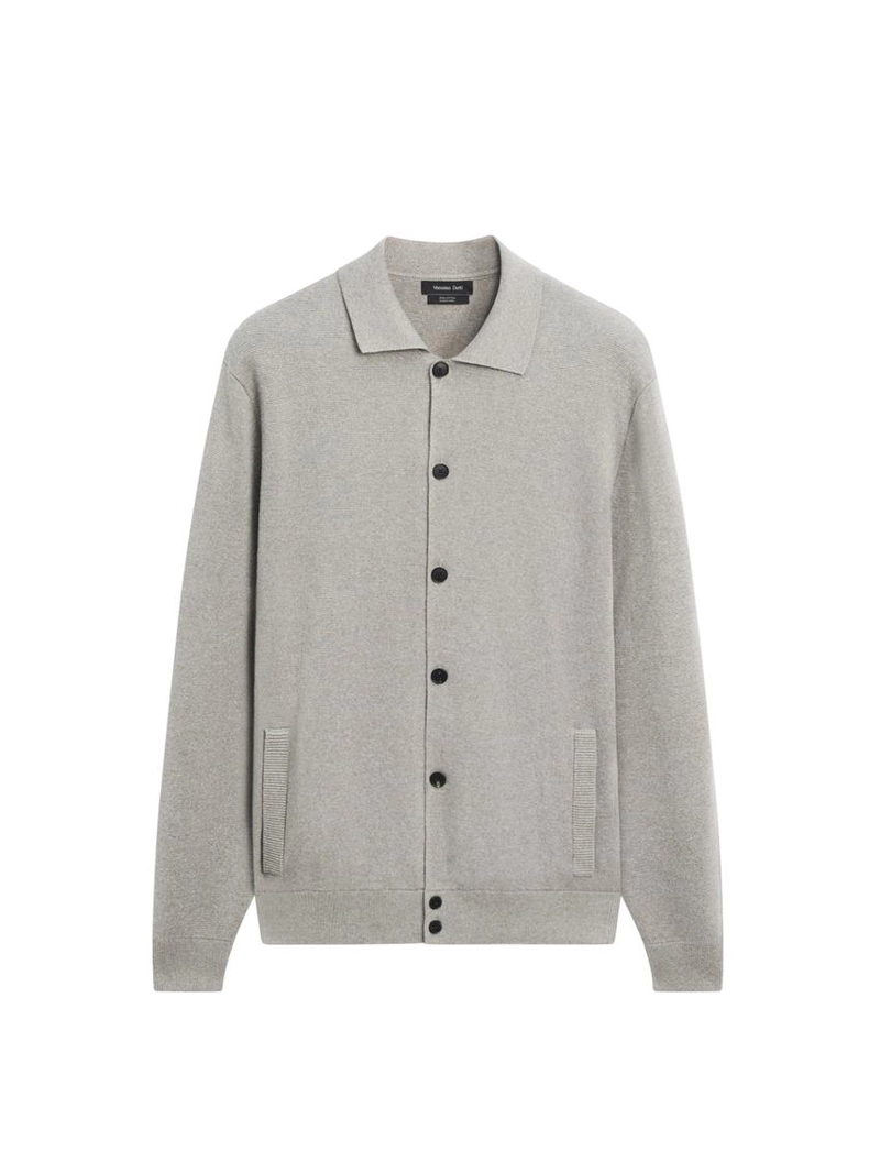 Кардиган из 100% хлопка с воротником-поло