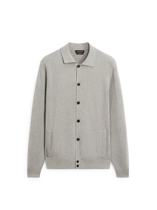 Кардиган из 100% хлопка с воротником-поло- Заказать в России