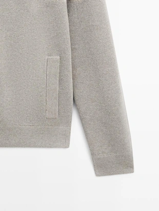 Кардиган из 100% хлопка с воротником-поло- Заказать в России