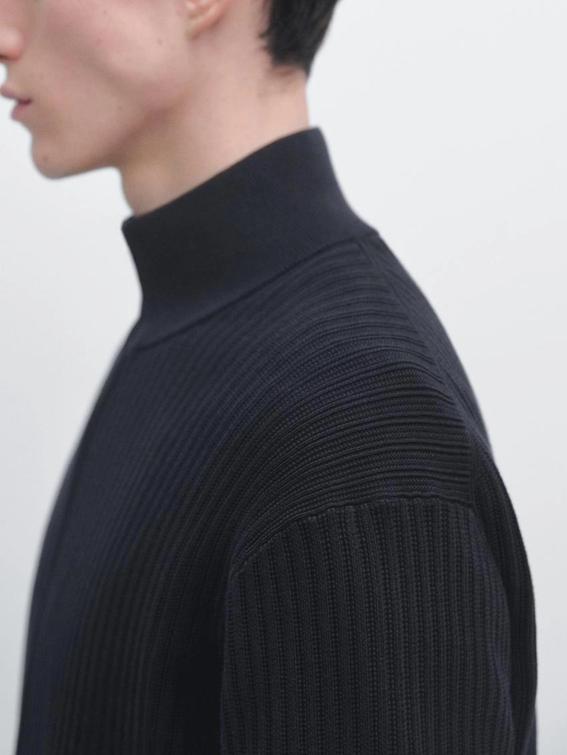 Кардиган из хлопкового вязаного полотна с молнией