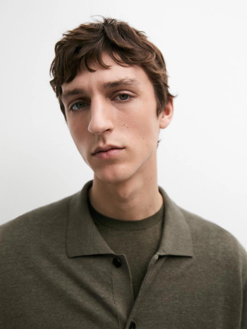 Кардиган из льняного трикотажа с пуговицами