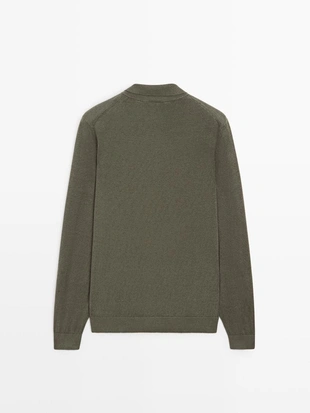 Кардиган из льняного трикотажа с пуговицами- Заказать в России