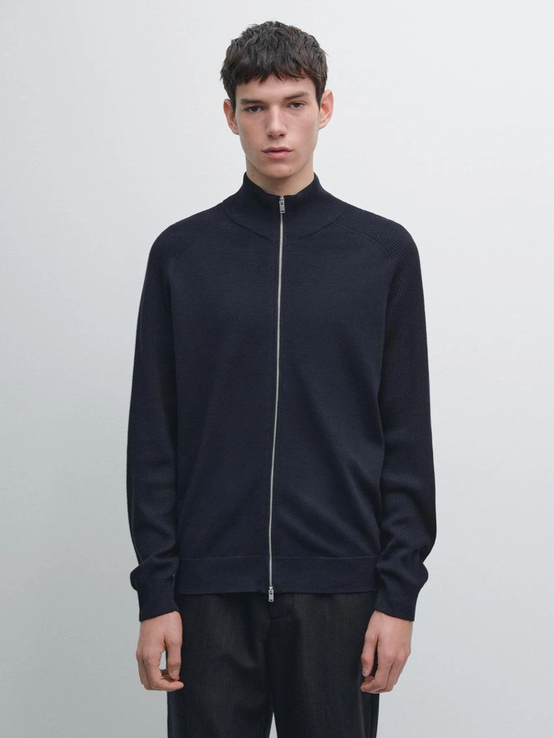 Кардиган из хлопкового микса с рукавами реглан