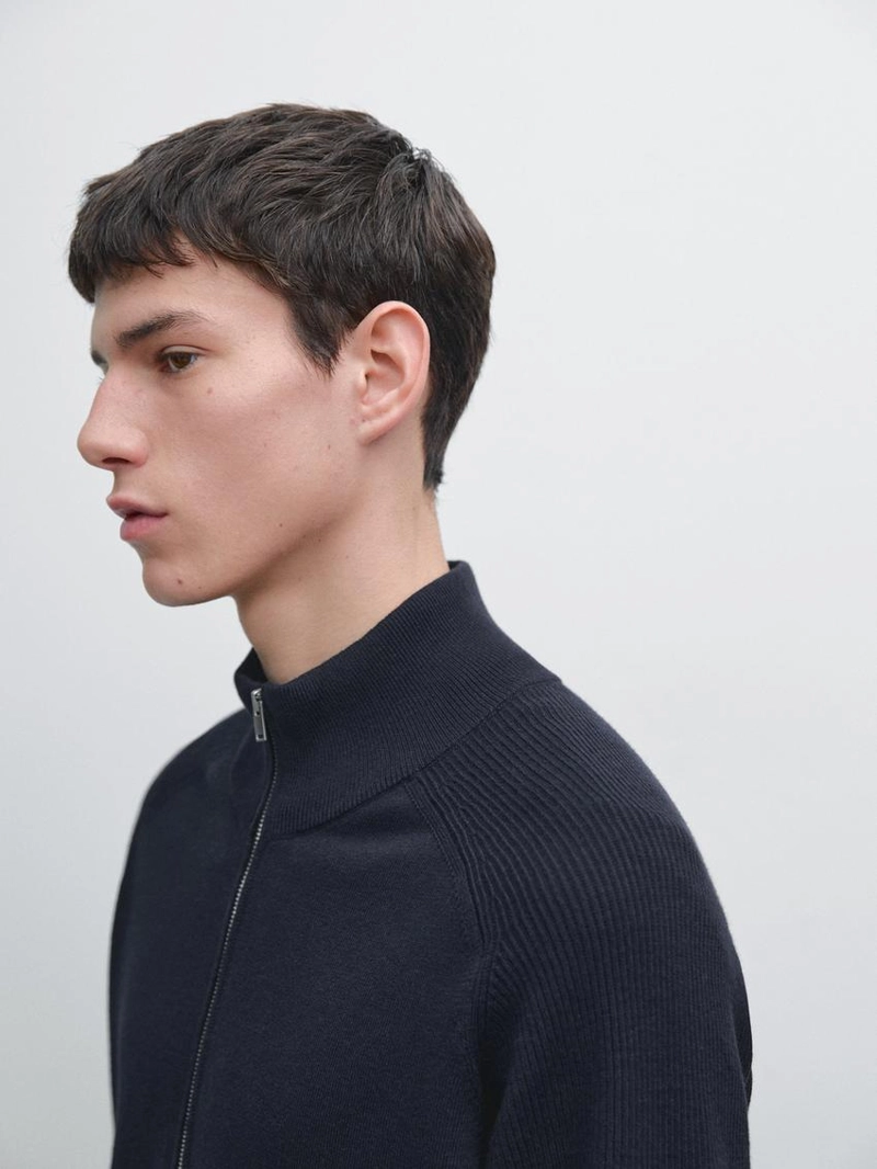 Кардиган из хлопкового микса с рукавами реглан