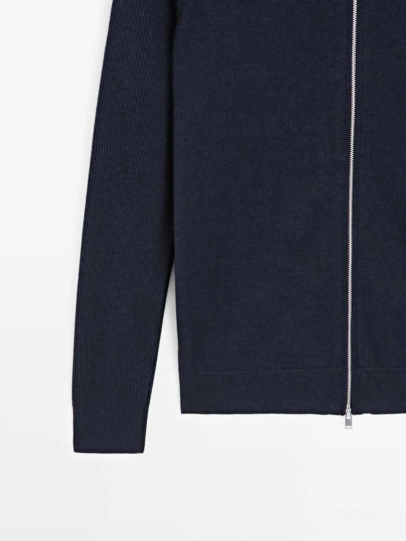 Кардиган из хлопкового микса с рукавами реглан