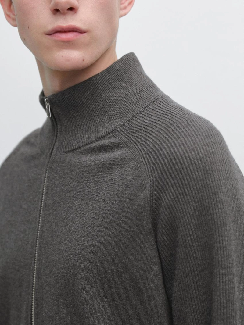 Кардиган из хлопкового микса с рукавами реглан