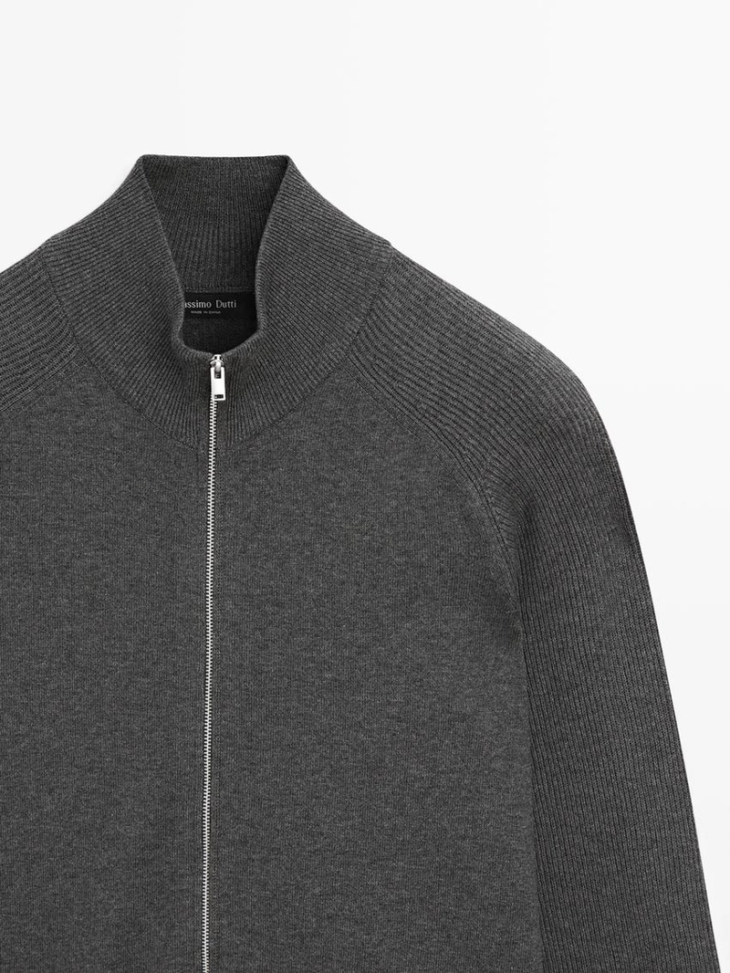 Кардиган из хлопкового микса с рукавами реглан