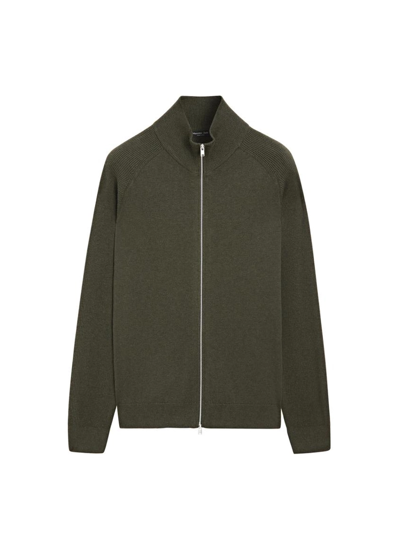 Кардиган из хлопкового смесового трикотажа с рукавами реглан