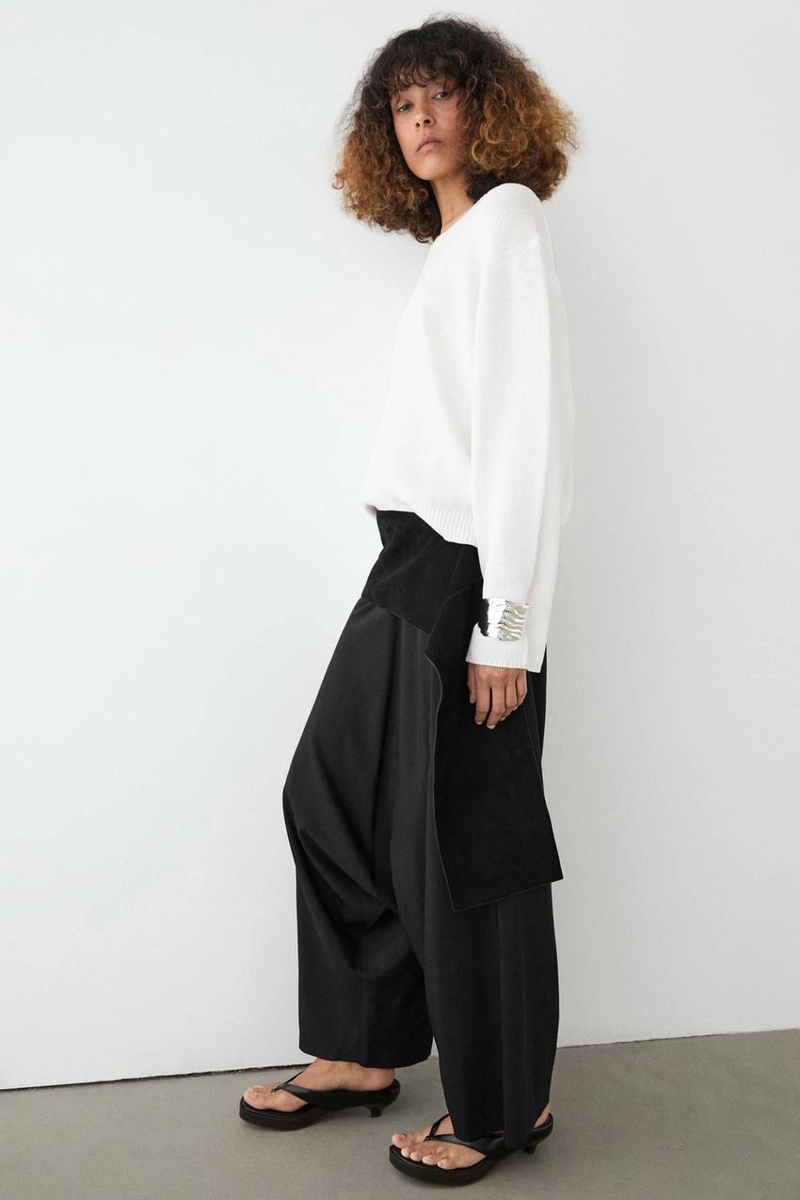 Трикотажный свитер из мерсеризованного хлопка