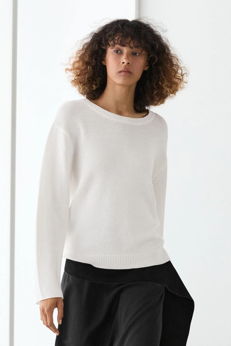 Трикотажный свитер из мерсеризованного хлопка