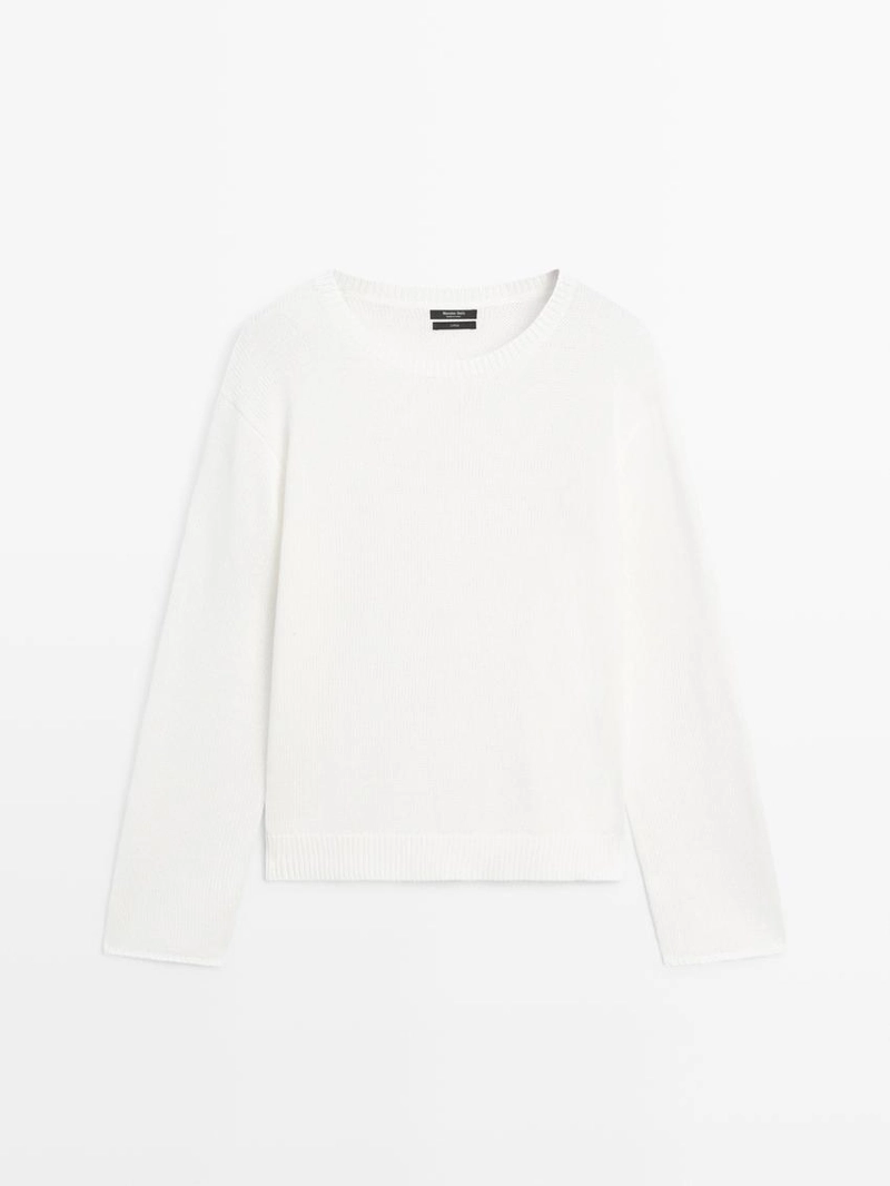 Трикотажный свитер из мерсеризованного хлопка