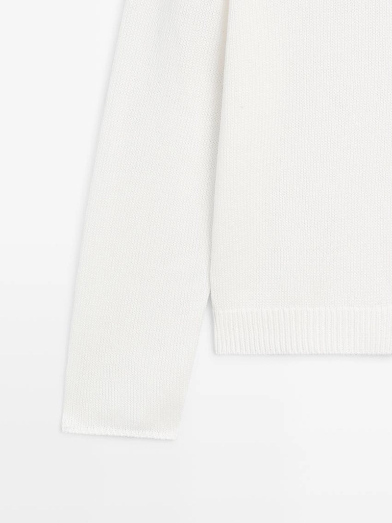 Трикотажный свитер из мерсеризованного хлопка