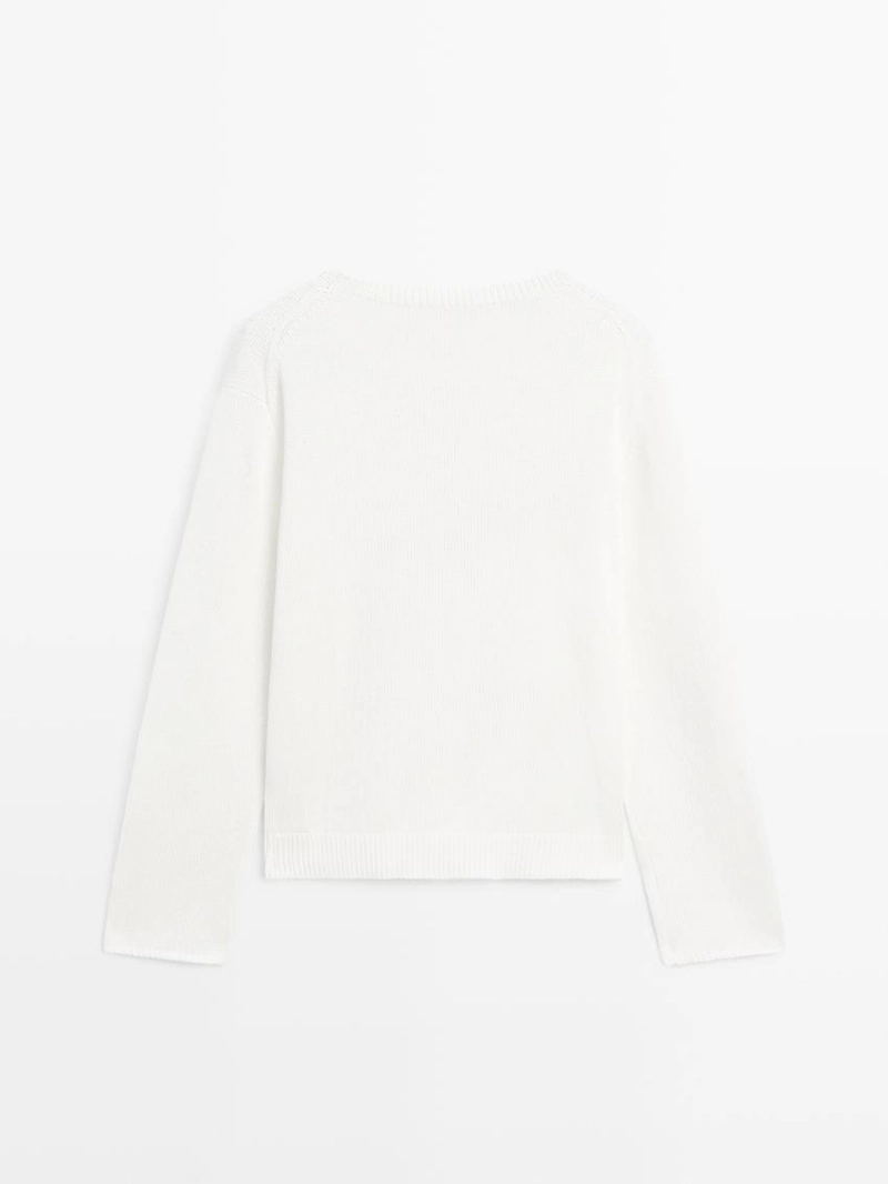 Трикотажный свитер из мерсеризованного хлопка