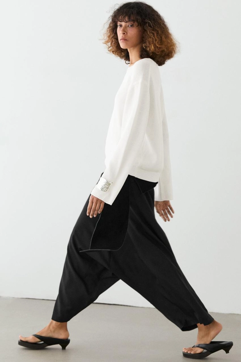 Трикотажный свитер из мерсеризованного хлопка