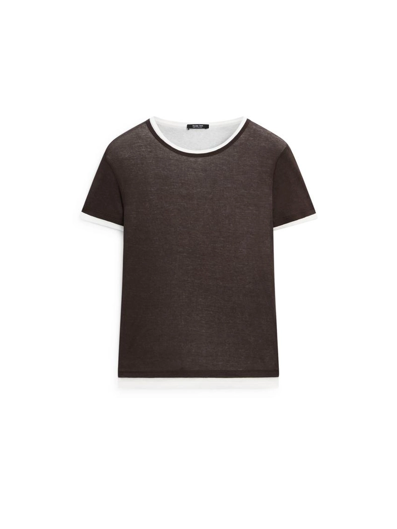 Футболка с коротким рукавом с двойной отделкой