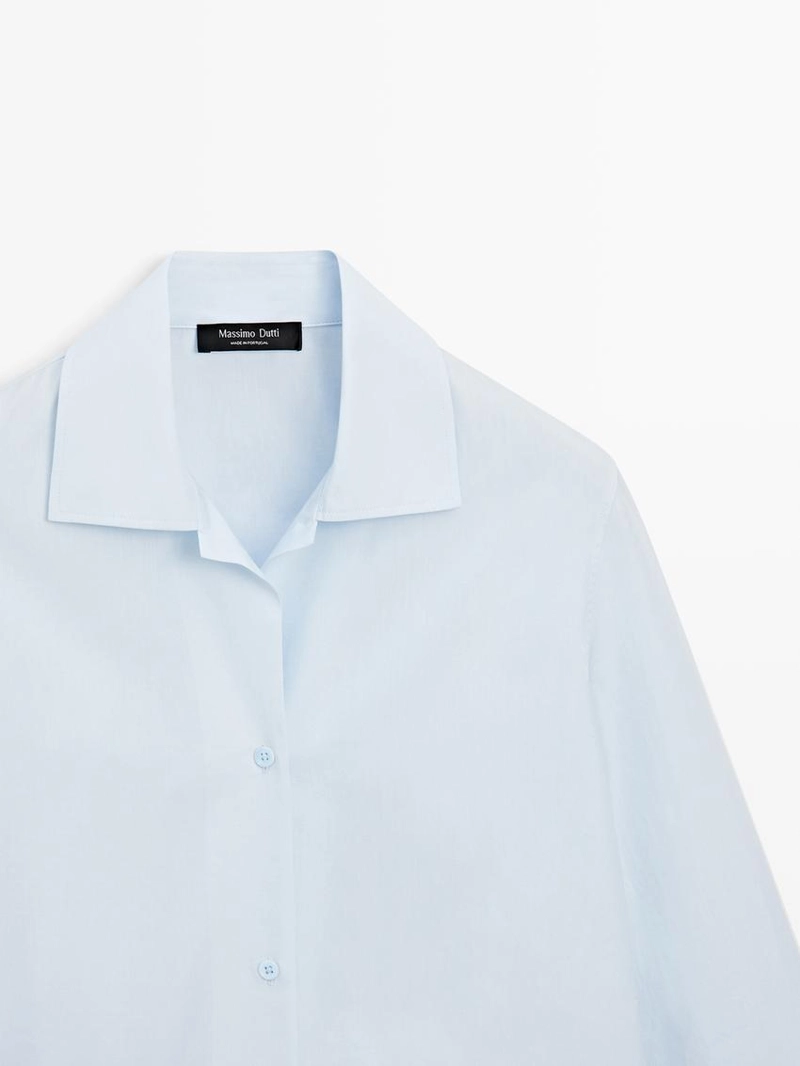 Рубашка из 100% хлопкового поплина