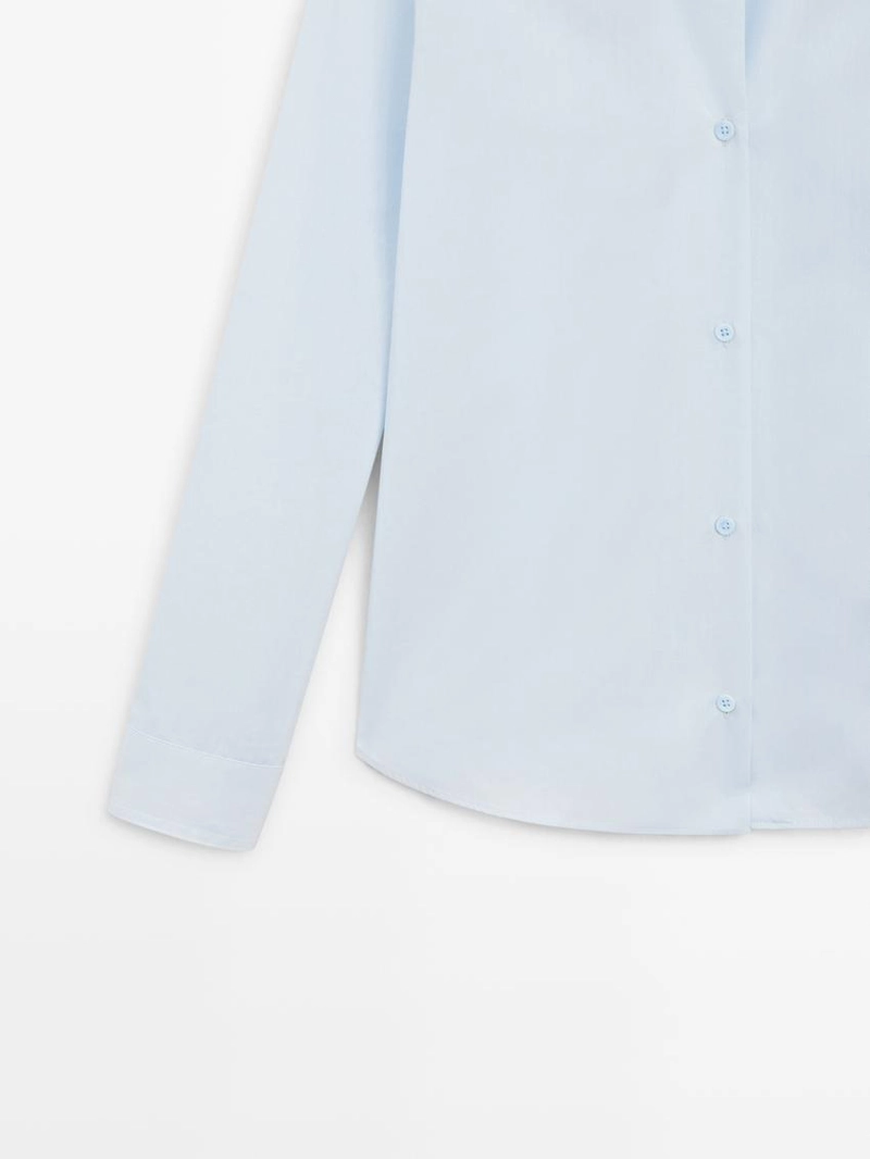 Рубашка из 100% хлопкового поплина