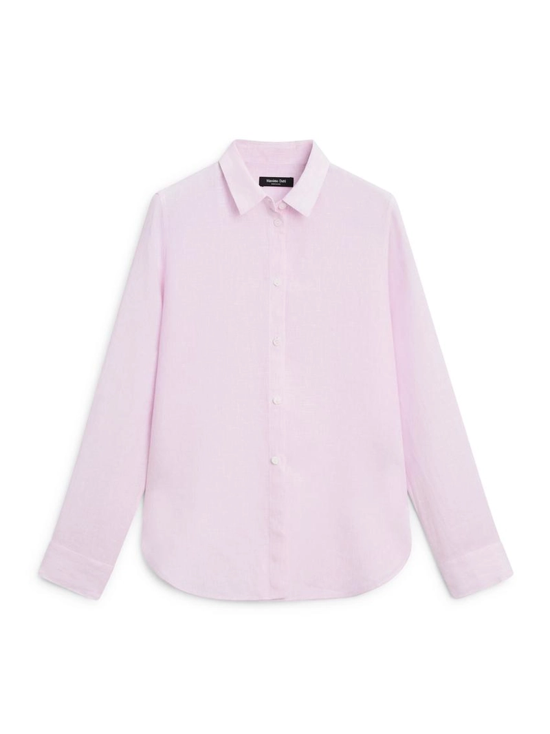 Рубашка из 100% льна в полоску