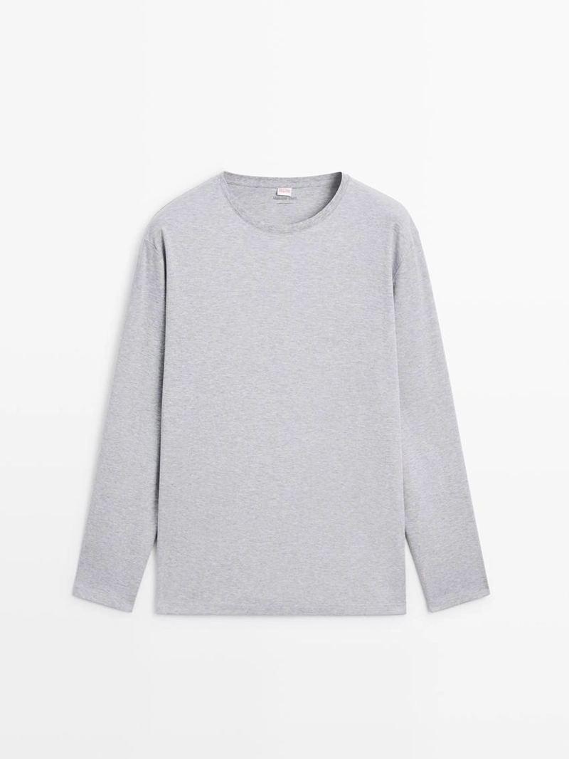 Пижама в полоску из 100% хлопка с длинным рукавом