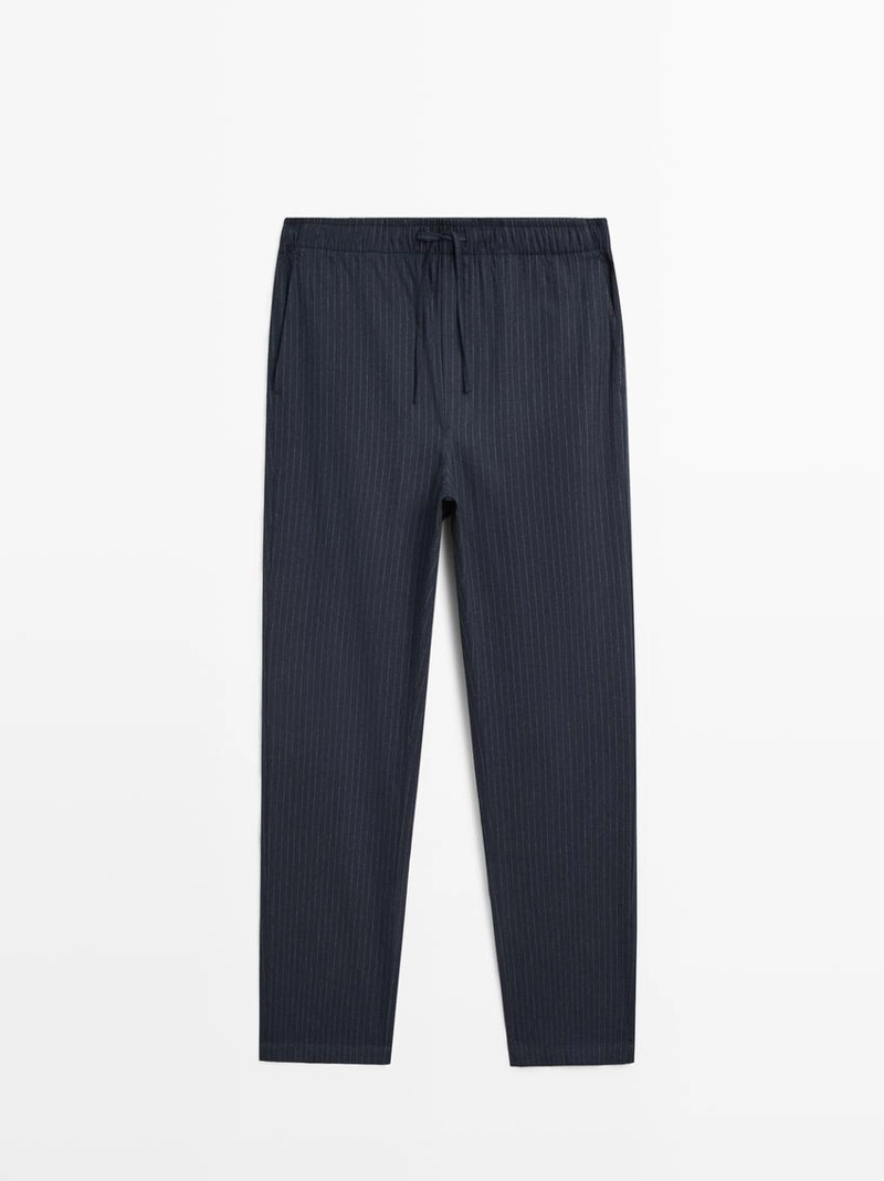 Пижама в полоску из 100% хлопка с длинным рукавом