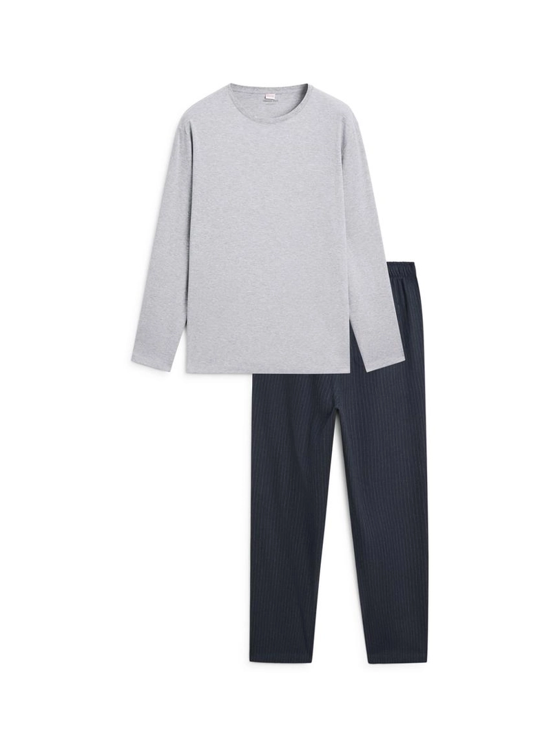 Пижама в полоску из 100% хлопка с длинным рукавом