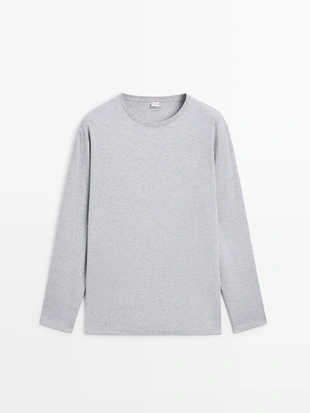 Пижама в полоску из 100% хлопка с длинным рукавом- Заказать в России