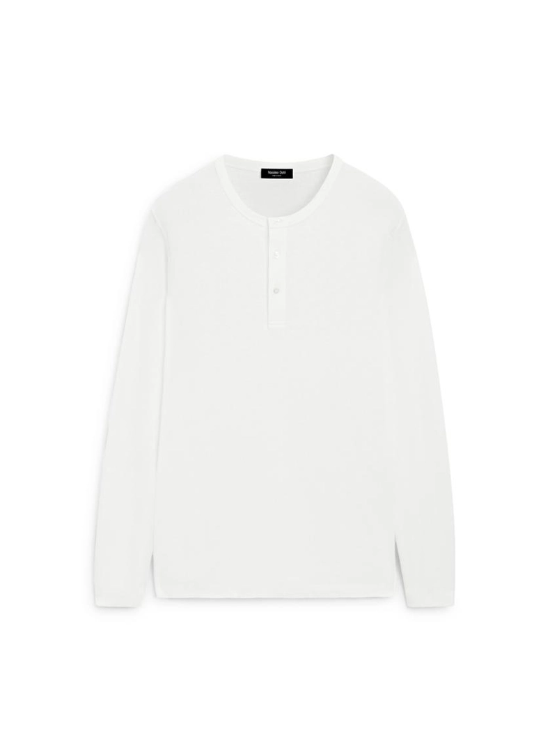 Футболка с длинным рукавом и воротником henley