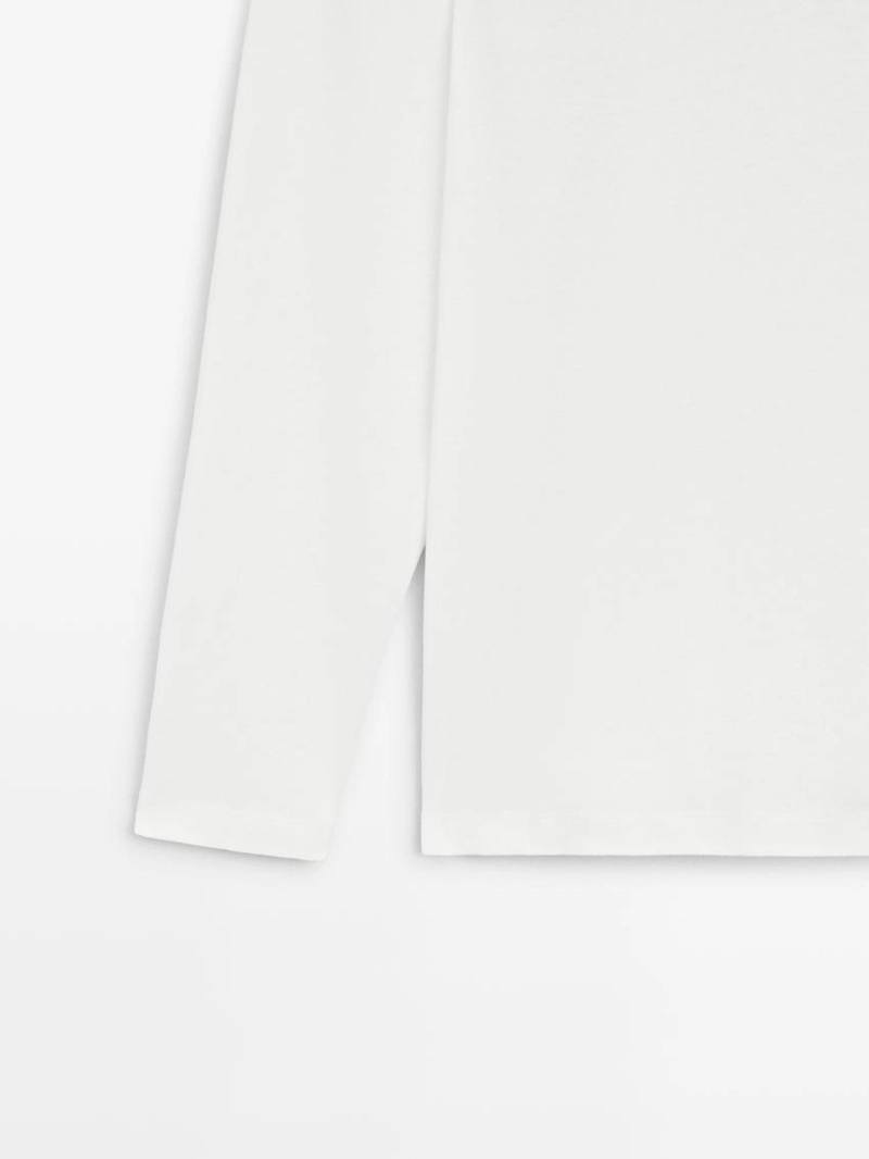 Футболка с длинным рукавом и воротником henley