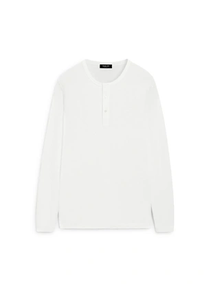 Футболка с длинным рукавом и воротником henley- Заказать в России