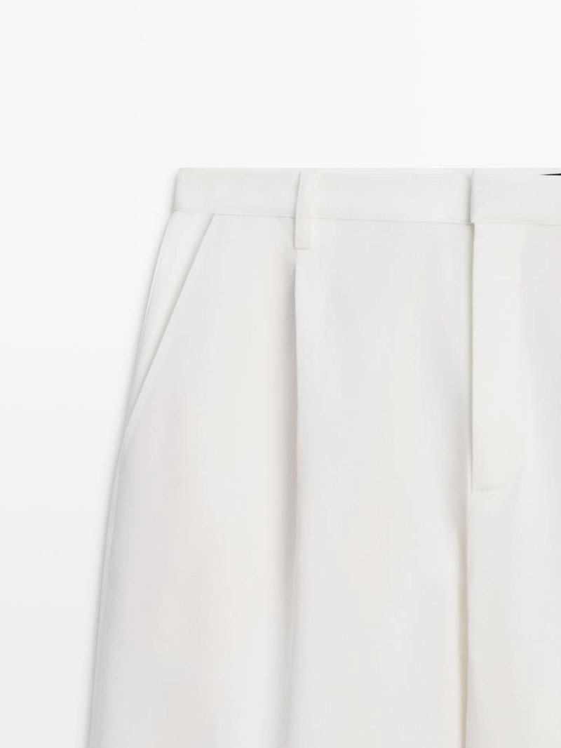 Хлопковые брюки с защипами