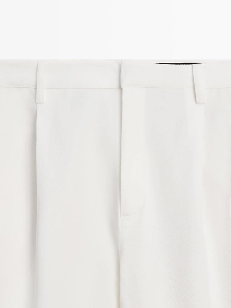 Хлопковые брюки с защипами