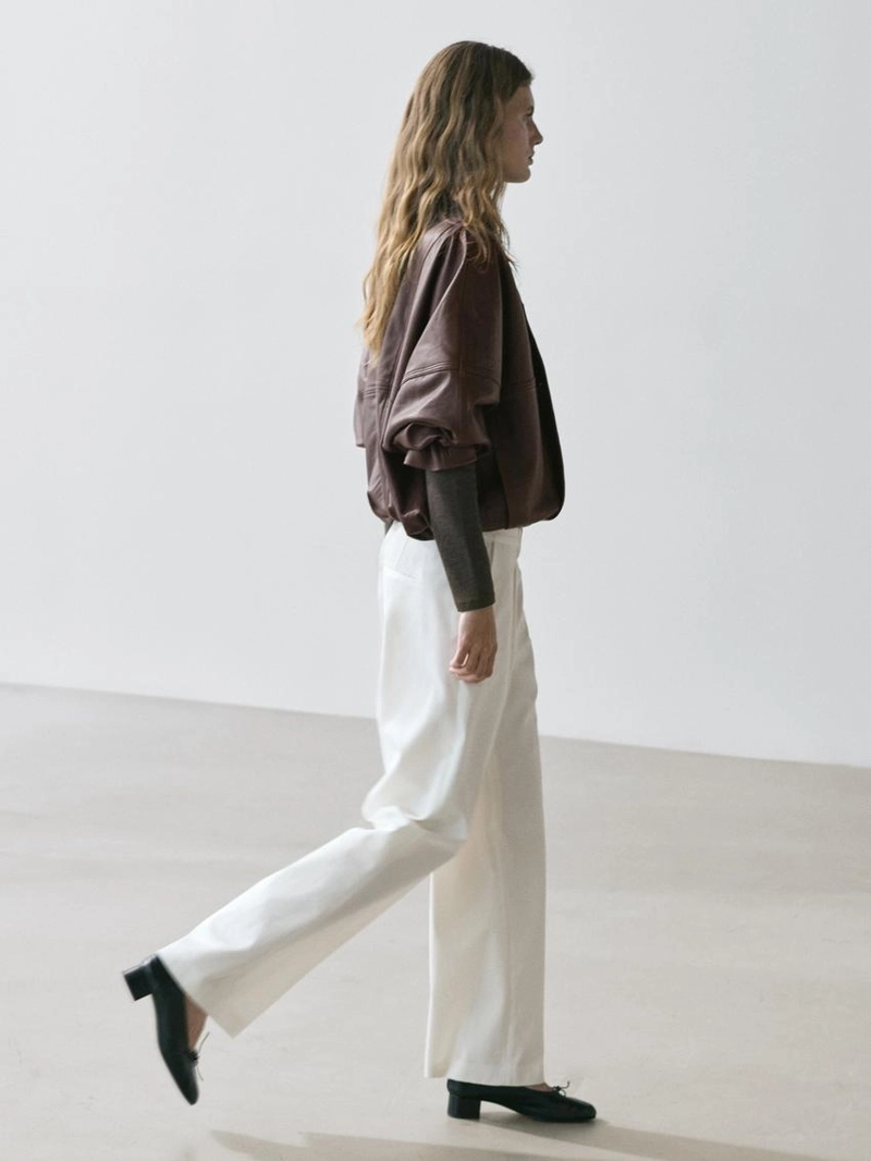 Хлопковые брюки с защипами