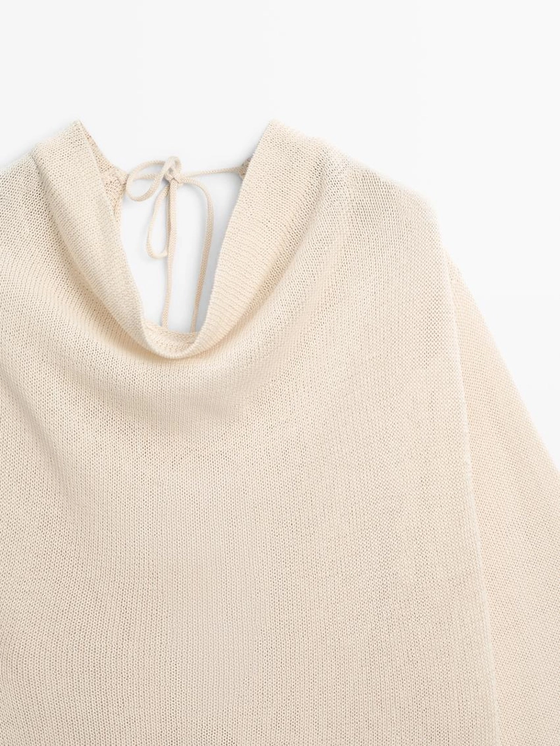 Свитер из 100% хлопка с завязками на спине