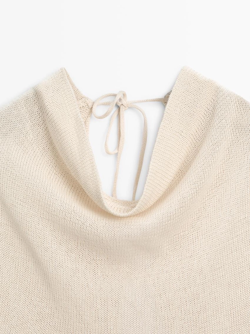 Свитер из 100% хлопка с завязками на спине