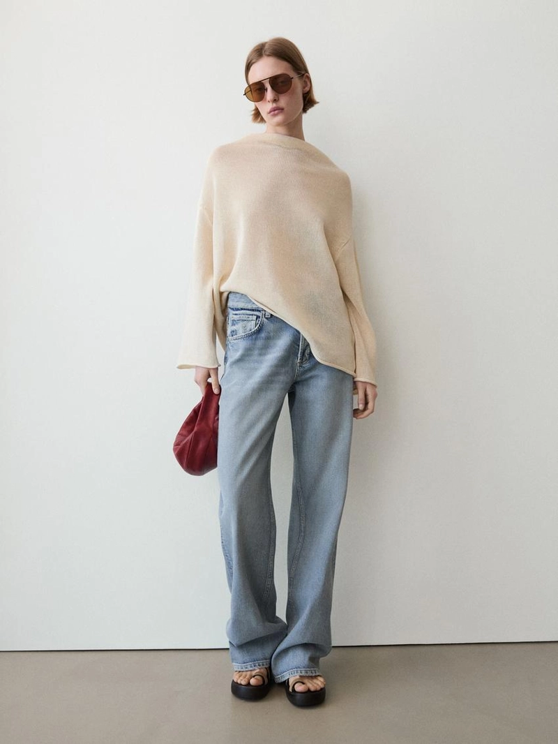 Свитер из 100% хлопка с завязками на спине