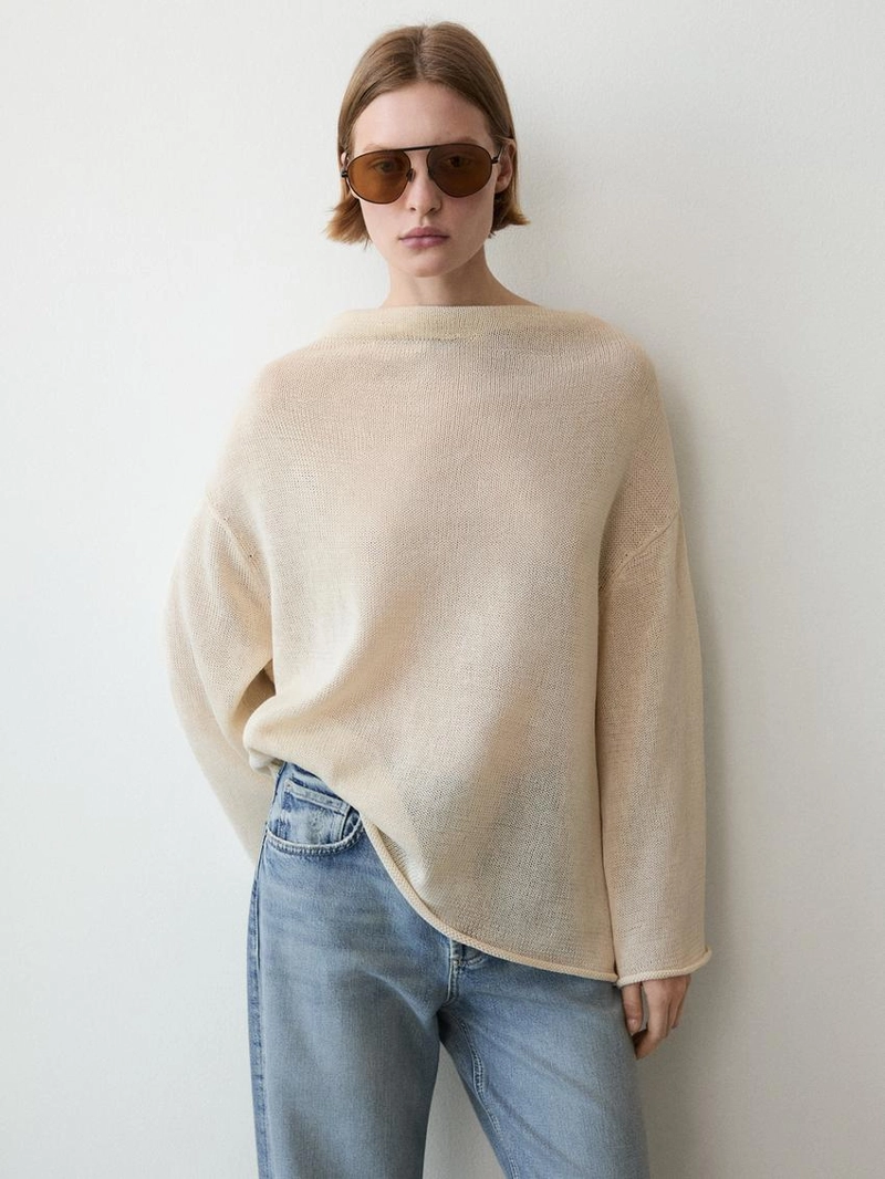 Свитер из 100% хлопка с завязками на спине