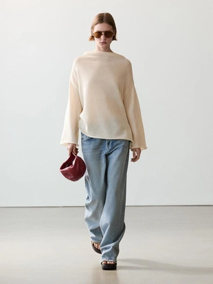 Свитер из 100% хлопка с завязками на спине- Заказать в России