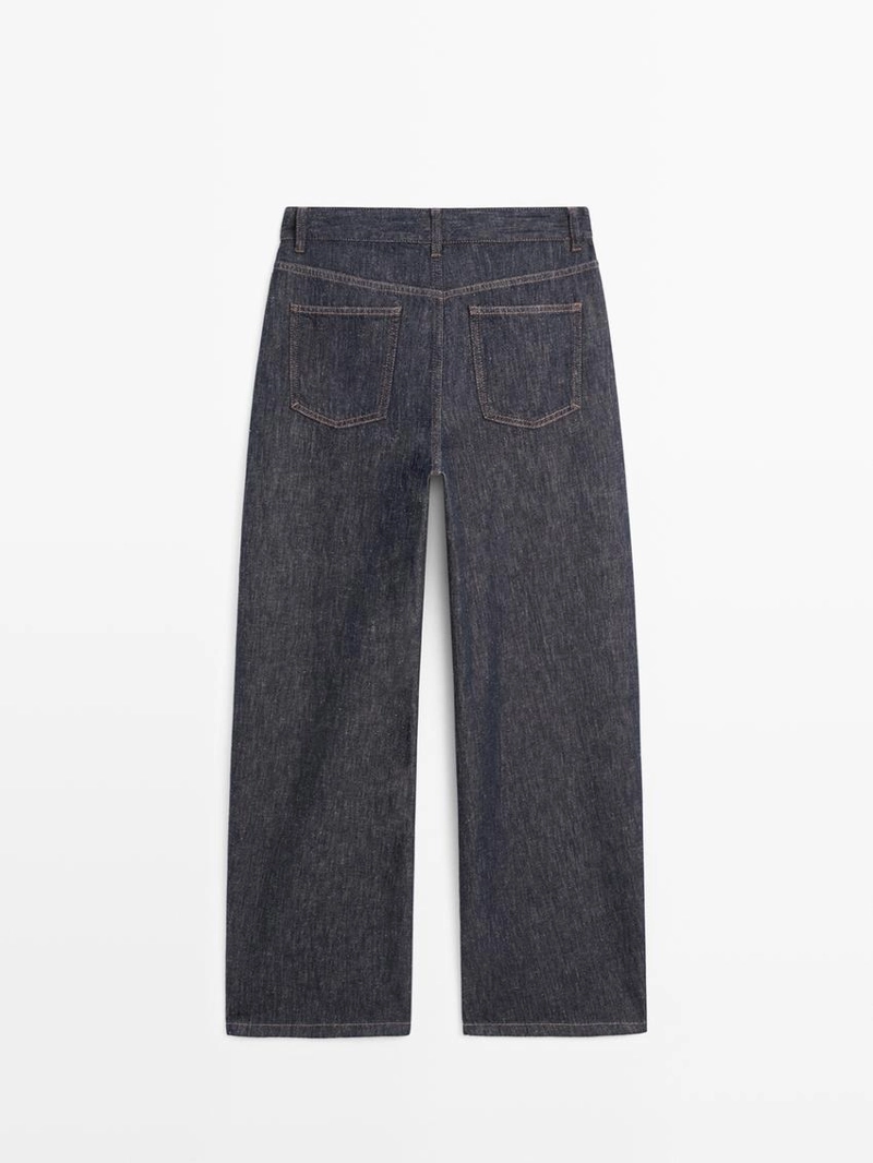 Джинсы бочонками с высокой посадкой и прямыми брючинами