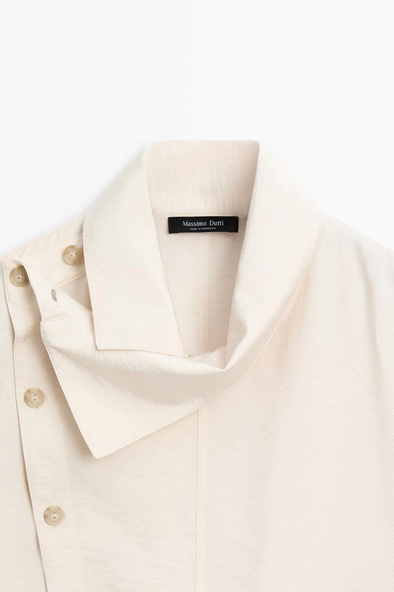 Асимметричная рубашка с пуговицами